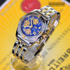 Breitling Cockpit Chronograph 18K Gold/SS Blue Dial Watch B13358