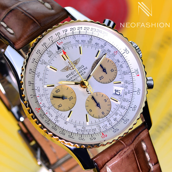 Breitling Navitimer Two-Tone 18K Gold/SS D23322 Mens Watch