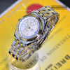Breitling Chronomat 18K Gold & Steel White Dial D13048 Mens Watch