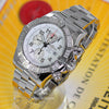 Breitling Super Avenger Factory Diamond Bezel White Dial A13370