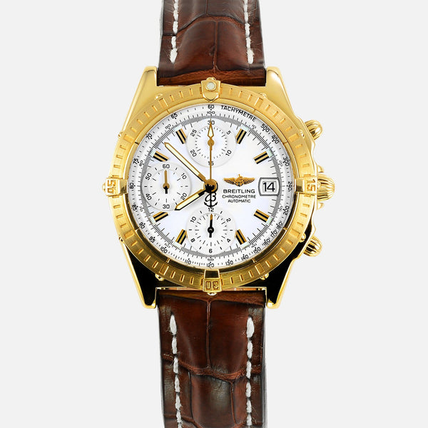100% Authentic Breitling Chronomat 18K Yellow Solid Gold K13352