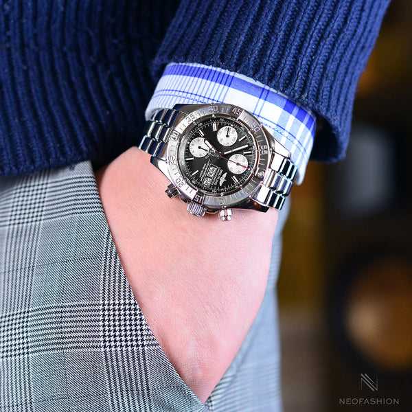 Breitling Superocean Chronograph Black Diver Watch A13340 Alex A