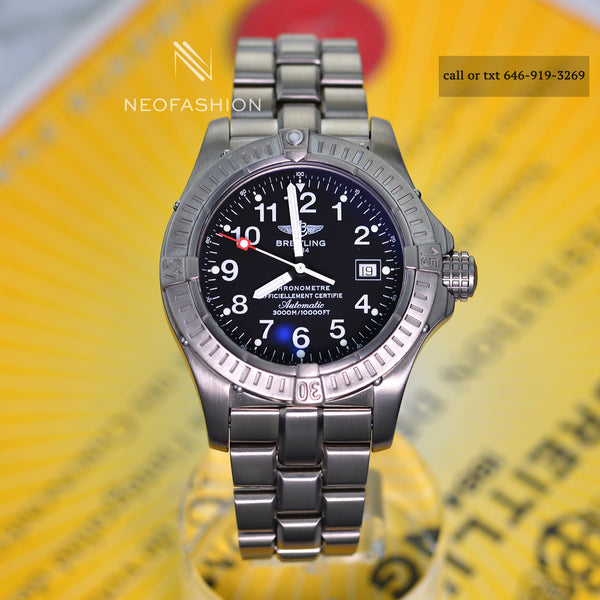 Breitling Avenger Seawolf Titanium Black Dial Mens Watch E17370