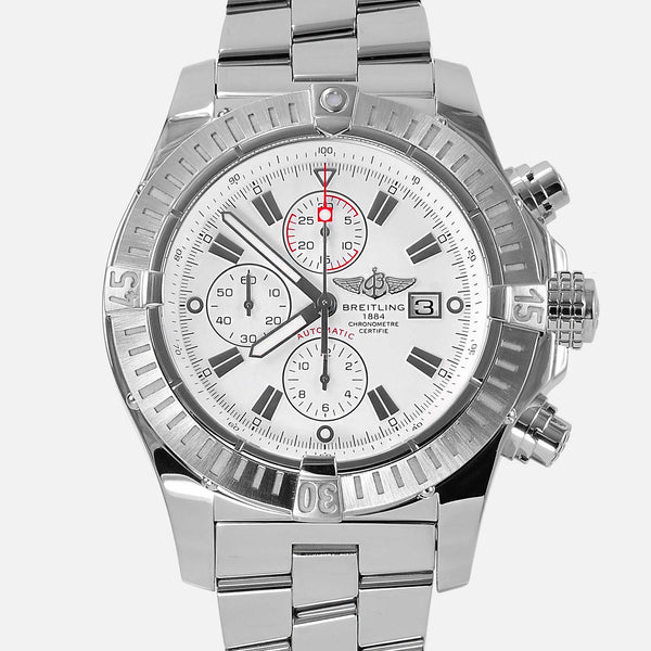 Breitling Super Avenger Chronograph White Dial Pro II A13370 - NeoFashionStore