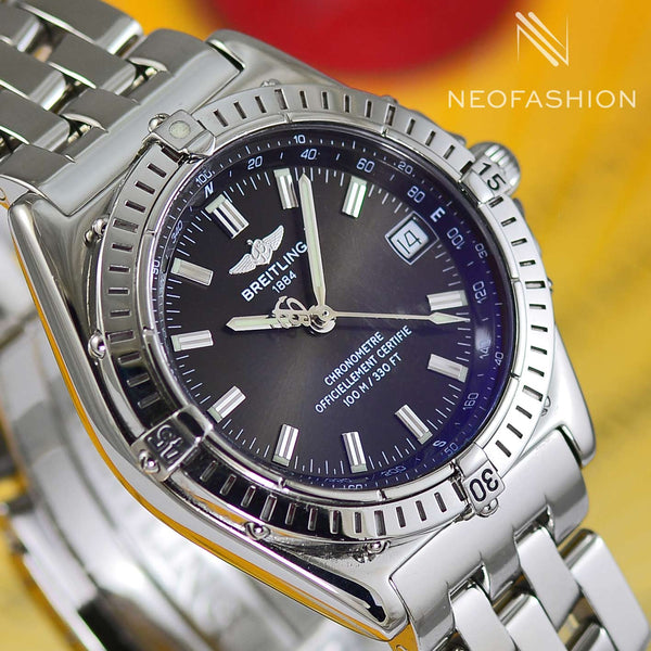 Breitling Wings Automatic Blue Dial Two Tone 18K SS B10350 Pre Owned Alex A