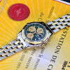 Breitling Chronomat 18K Gold & Steel Green Dial Mens Watch D133520