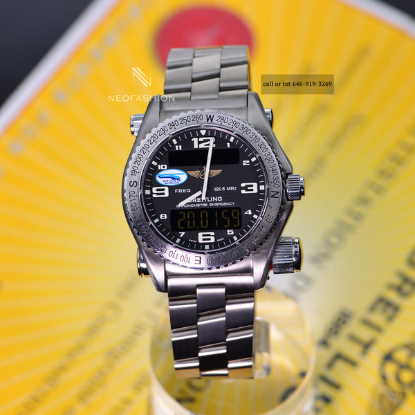 Breitling Emergency Special "Vertical De Aviacion" 42mm Black Dial Watch E76321