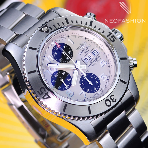 Breitling Superocean Steelfish 44mm Chronograph White Panda Dial A13341