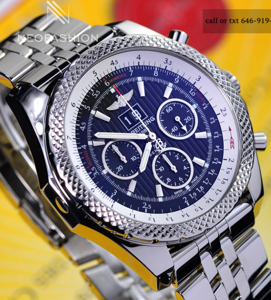 Breitling For Bentley Motors SS 6.75 Speed 49mm Black Dial Mens Watch A44364
