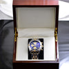 Breitling Chronomat Evolution 2 Tone 18K Gold/ Stainless Steel Blue Dial B13356