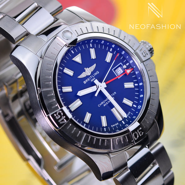 Breitling Avenger Automatic GMT 45 Blue Dial A32395 Mens Watch