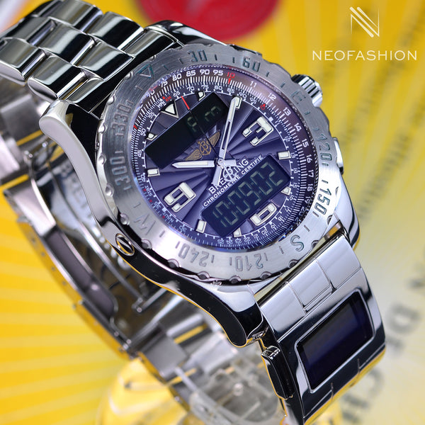 Breitling Airwolf Professional Chronometer with UTC 2nd Time Zone Slate A78363 Watch