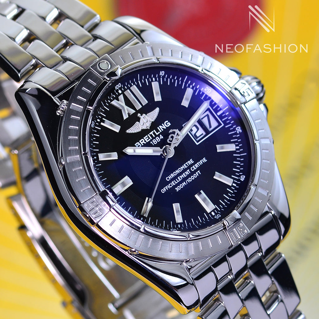 Breitling Cockpit SS 41mm Automatic Black Dial Mens Watch A49350