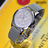 Breitling Transocean B01 Chronograph Limited Edition 43mm White Dial Mesh Bracelet Mens Watch AB0151