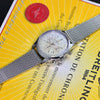 Breitling Transocean B01 Chronograph Limited Edition 43mm White Dial Mesh Bracelet Mens Watch AB0151