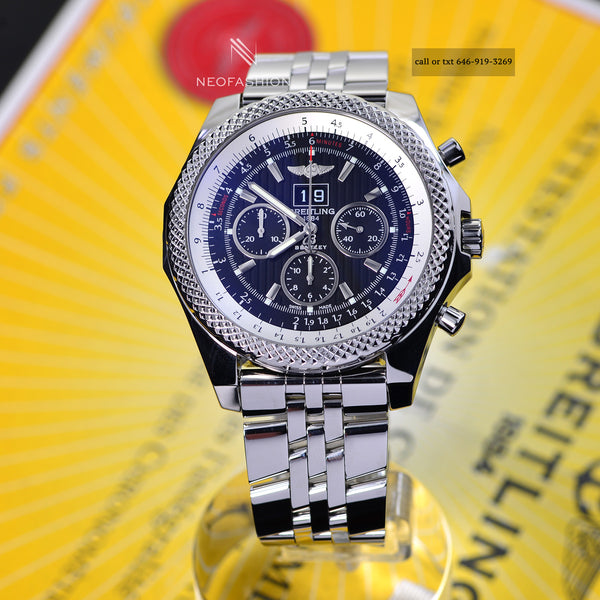 Breitling For Bentley Motors SS 6.75 Speed 49mm Black Dial Mens Watch A44364