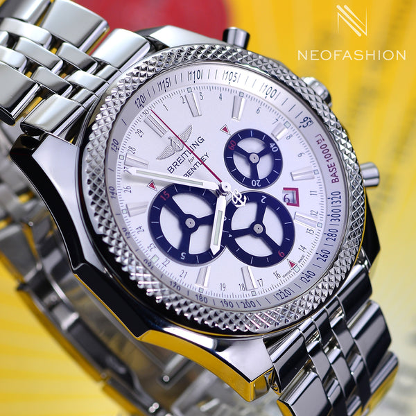 Breitling Bentley BARNATO RACING A25366 White Dial Mens Watch