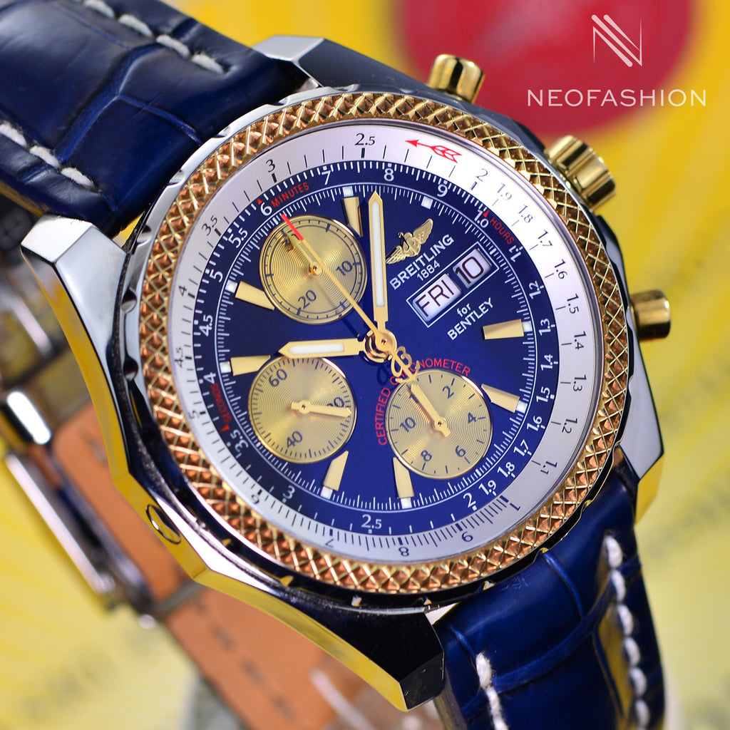 Breitling Bentley GT Blue Dial 18K Gold/SS LIMITED EDITION 1 OF 150 D13362