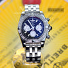 Breitling Chronomat B01 41mm Black Dial Factory Diamond Bezel Steel AB0140