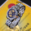 Breitling Cockpit Chronograph 18K Gold/SS Black Dial Watch B13358