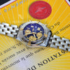 Breitling Cockpit Chronograph 18K Gold/SS Black Dial Watch B13358