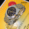Breitling Crosswind 2 Tone/18K SS 43mm Diamond Bezel Black Dial Mens Watch B13355