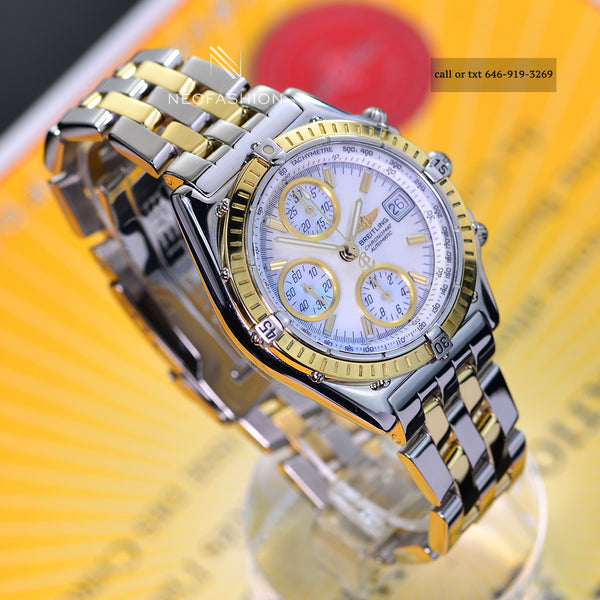 Breitling Chronomat GT 2 Tone 18K/SS Mother Of Pearl Dial 18K Gold/Steel Band D13350
