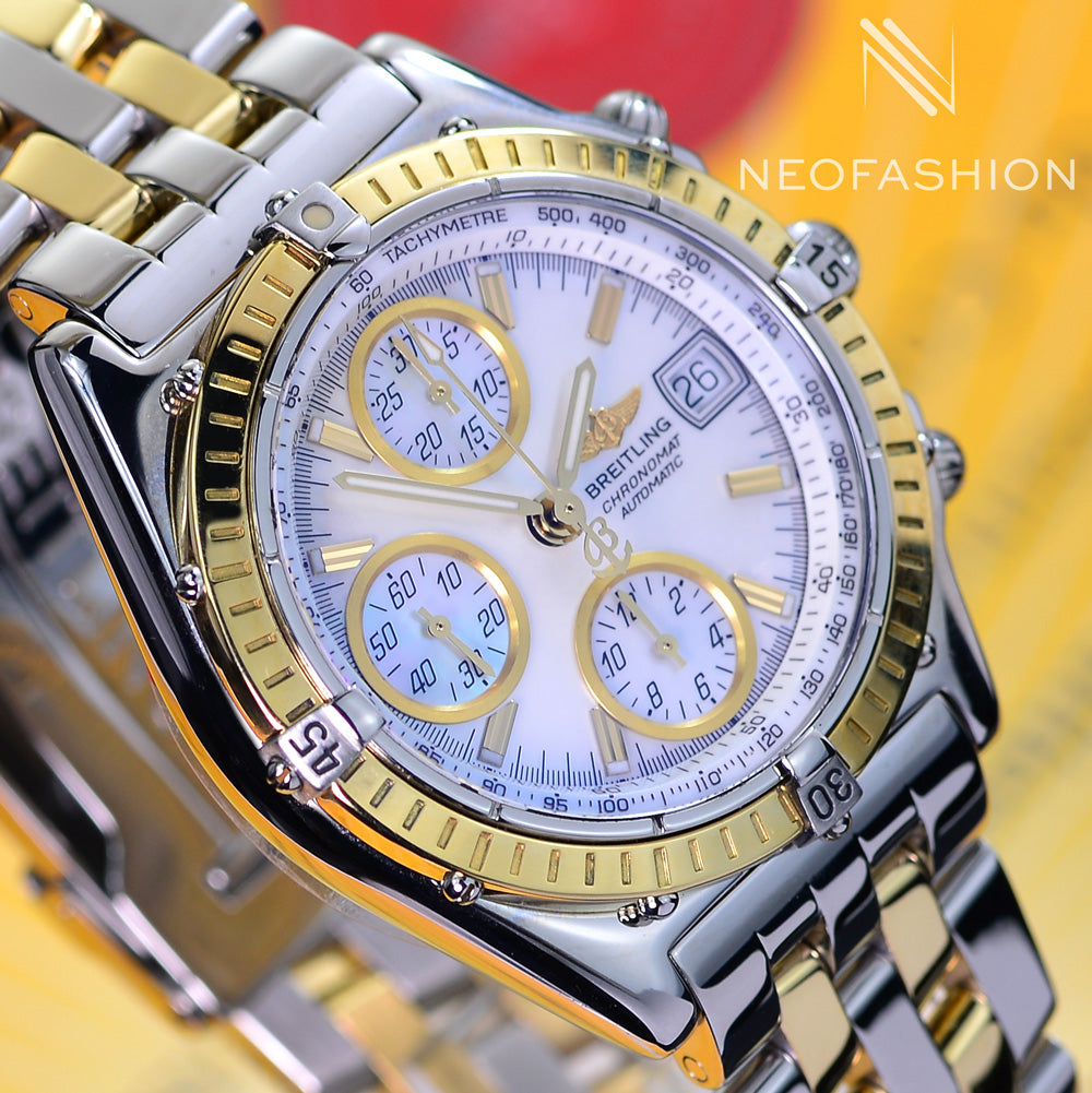 Breitling Chronomat GT 2 Tone 18K/SS Mother Of Pearl Dial 18K Gold/Steel Band D13350
