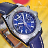 Breitling Chronomat B01 44mm Blue Dial Stainless Steel Mens Watch AB0110