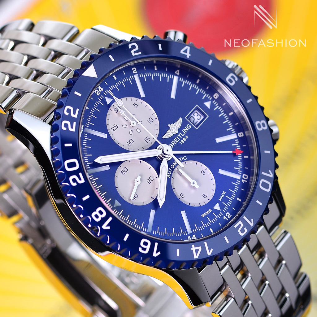 Breitling Chronoliner GMT Chronograph Ceramic Bezel Blue 46mm Y24310