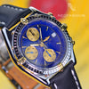 Breitling Chronomat Blue Dial Two Tone 18K/Steel Mens Sports Watch B13050