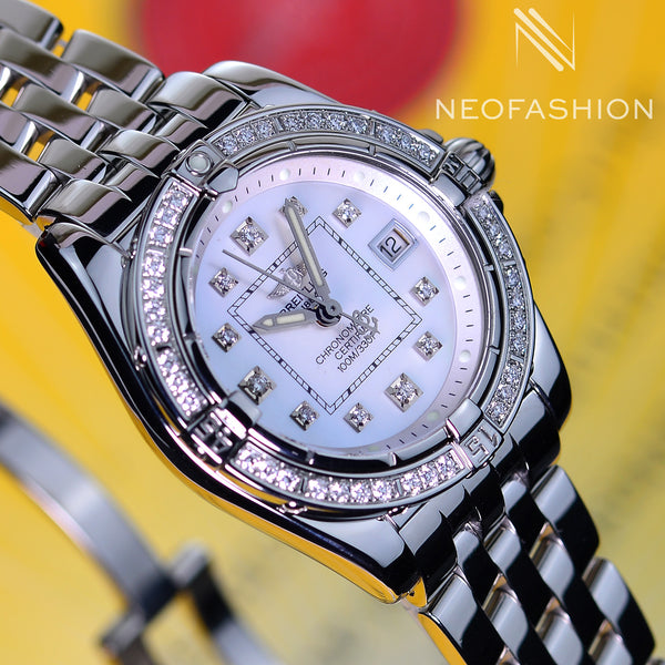 Breitling Cockpit Lady Factory Dimond Bezel MOP Watch A71356