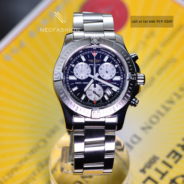 Breitling Colt Chrono 44 Quartz Black Dial A73388 Mens Watch