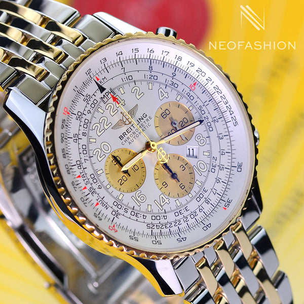 Breitling Navitimer Cosmonaute Two-Tone 18K Gold/SS D22322 Mens Watch