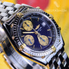 Breitling Chronomat 18K Gold & Stainless Steel Black Dial B13050﻿