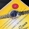 Breitling Crosswind 2 Tone 18K Gold Bezel/Stainless Steel Blue Dial Mens Watch D13355