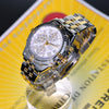 Breitling Crosswind 2 Tone 18K Gold/Stainless Steel White Dial Mens Watch B13355