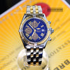Breitling Crosswind 2 Tone 18K Gold Bezel/Stainless Steel Blue Dial Mens Watch D13355