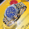 Breitling Crosswind 18K Gold/Stainless Steel Blue Dial B13055 Mens Watch