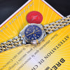 Breitling Crosswind 18K Gold/Stainless Steel Blue Dial B13055 Mens Watch