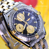 Breitling Chronomat 18K Gold & Stainless Steel Black Dial B13352