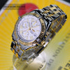 Breitling Crosswind 2 Tone 18K Gold/Stainless Steel Gold Bezel White Dial Mens Watch B13055