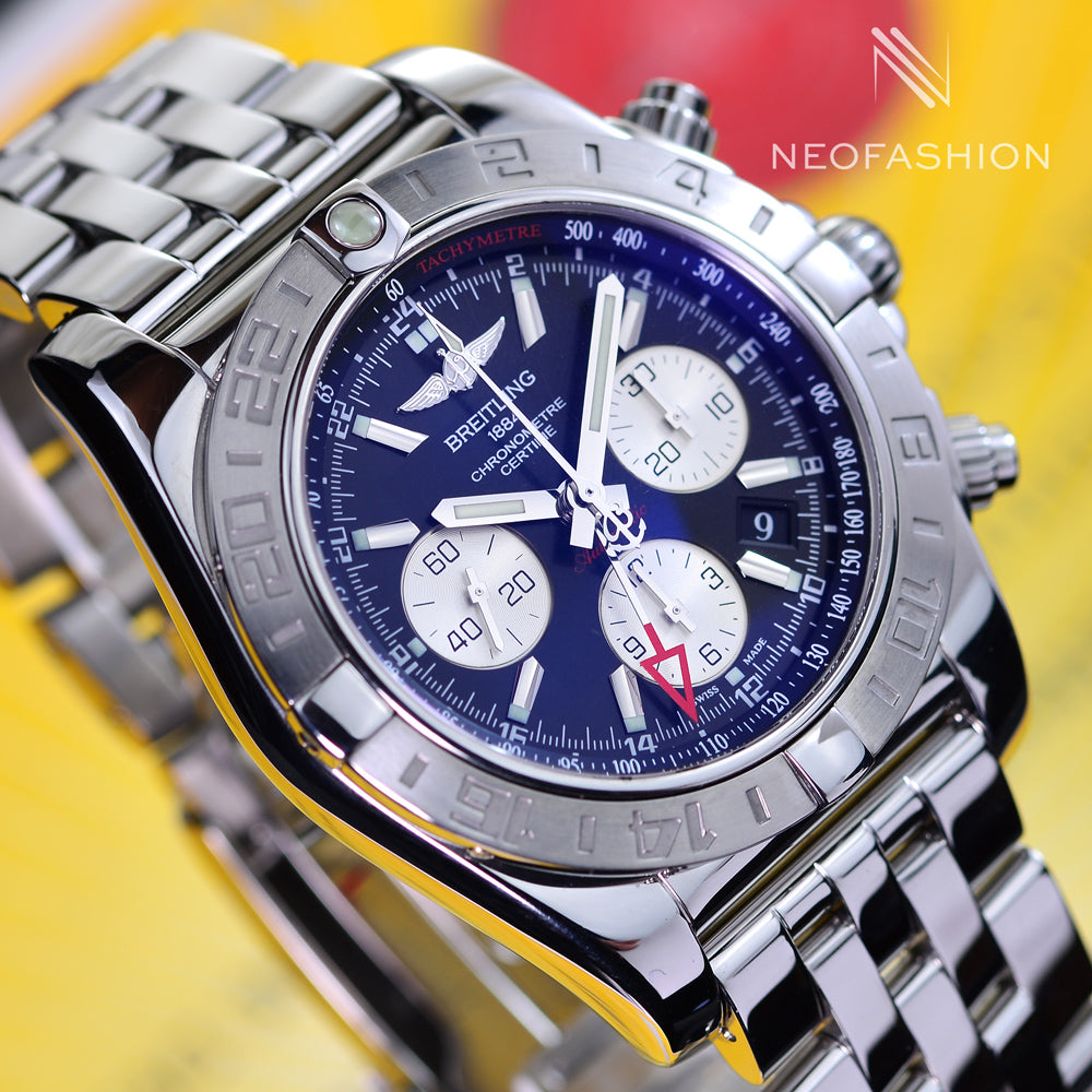 Breitling Chronomat GMT 44mm B04 Black Dial Mens Watch AB0420