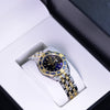 Breitling Lady J 2 Tone 18K/SS Gold Bezel Beautiful Black Dial Ladies Watch D52065