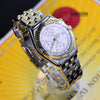 Breitling Chronomat 2 Tone 18K Gold Bezel/Stainless Steel White Dial Mens Watch B13050﻿