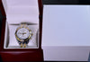 Breitling Chronomat 2 Tone 18K Gold Bezel/Stainless Steel White Dial Mens Watch B13050﻿