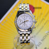 Breitling Chronomat 2 Tone 18K Gold Bezel/Stainless Steel White Dial Mens Watch B13050﻿