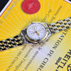 Breitling Chronomat 2 Tone 18K Gold Bezel/Stainless Steel White Dial Mens Watch B13050﻿