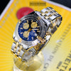 Breitling Chronomat Evolution 2 Tone 18K Gold/Stainless Steel Black Dial Mens Watch B13356