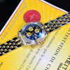Breitling Chronomat Evolution 18K Gold/Steel Black Dial B13356